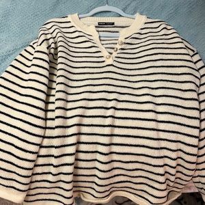 Striped shein sweater, never worn,